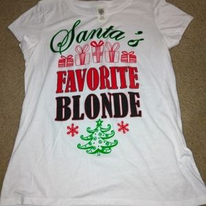 Santa's favorite Blonde t-shirt size large Christmas